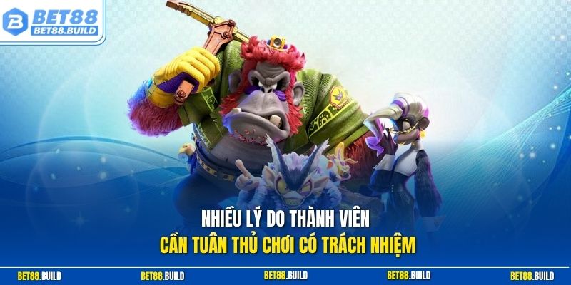 Nhiều lý do thành viên cần tuân thủ chơi có trách nhiệm
